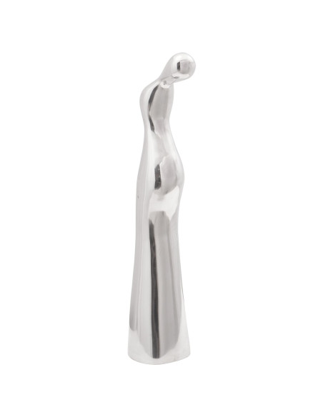 Scultura  Argentata 10x16x49 cm in Alluminio
