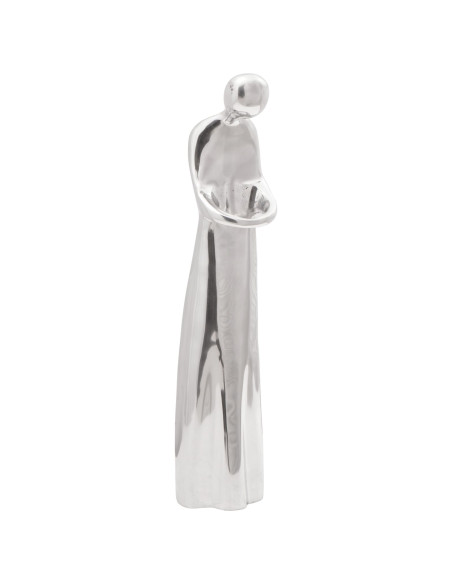 Scultura  Argentata 10x16x49 cm in Alluminio