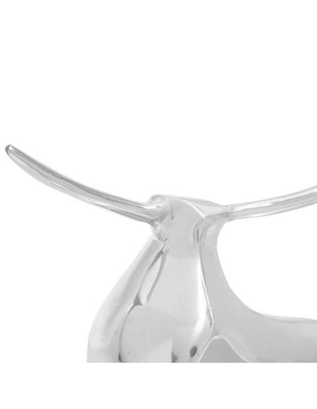 Scultura di Toro  Argento 37x44x17 cm in Alluminio