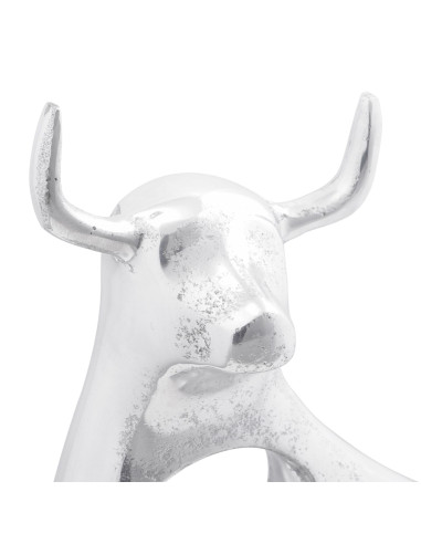 Scultura di toro Argento 22 x 9.5 x 34 cm Alluminio
