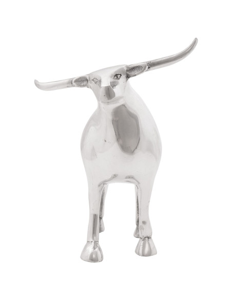 Scultura in Bull di  Argento 20x17x23 cm Alluminio
