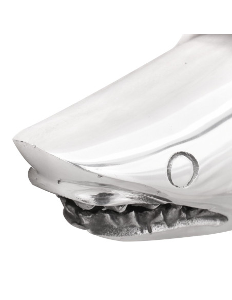 Scultura squalo  Argento 68x20x24 cm Alluminio