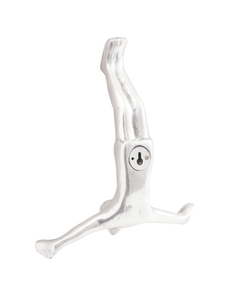 Scultura  Argento 22x8x25 cm Alluminio Uomo che cade