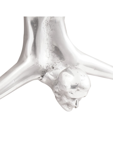 Scultura  Argento 22x8x25 cm Alluminio Uomo che cade