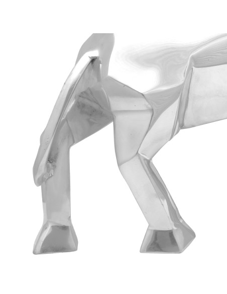 Scultura di toro  Argento 74x23x39 cm Alluminio