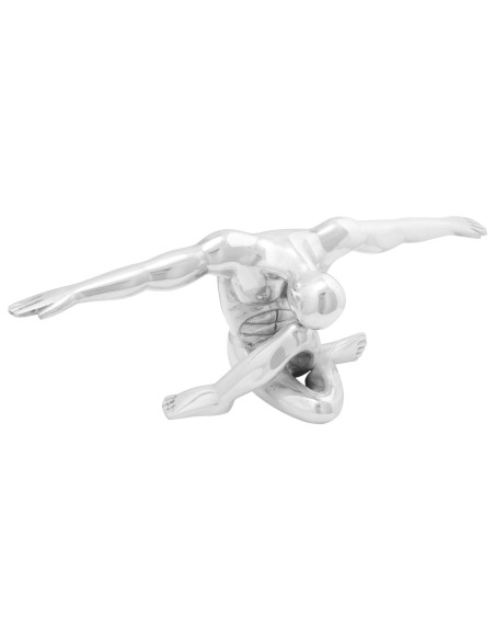 Scultura  Argento 63x20x22 cm Uomo che Ringrazia
