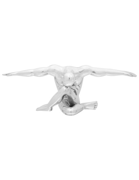 Scultura  Argento 63x20x22 cm Uomo che Ringrazia