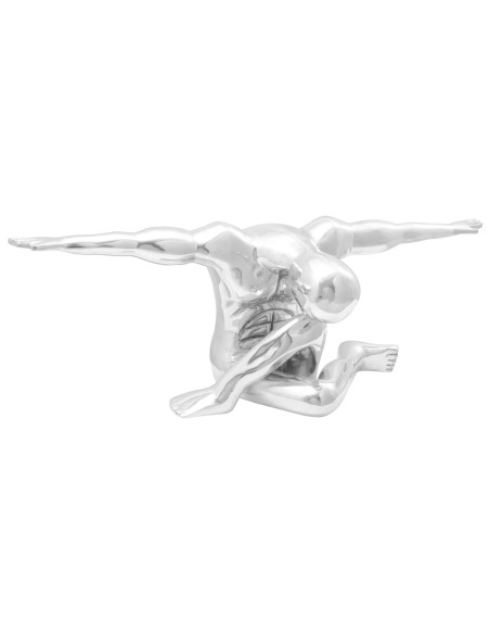 Scultura  Argento 91,5x32x33 cm Uomo che ringrazia