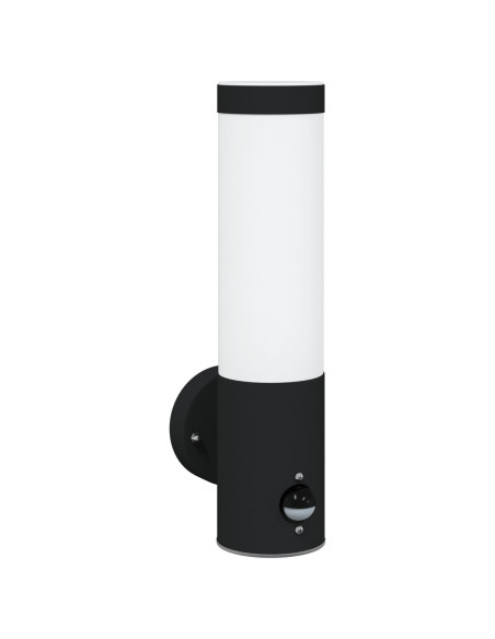 Lampada da Parete da Esterno  con Sensore Nero Acciaio Inossidabile IP44