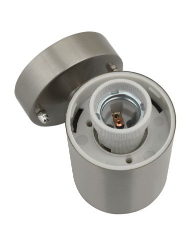 Lampada da Parete Esterna Argento 12 x 8,5 x 27 cm