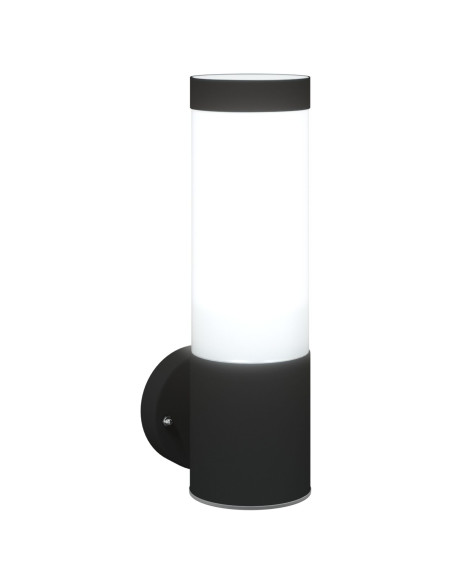 Lampada da Parete Esterni  Nera in Acciaio Inossidabile IP44
