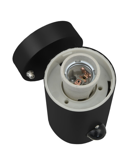 Lampada da Parete da Esterno  con Sensore Nero Acciaio Inossidabile IP44