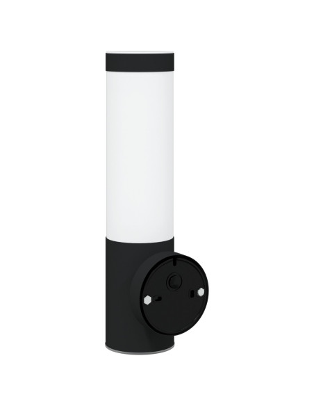 Lampada da Parete da Esterno  con Sensore Nero Acciaio Inossidabile IP44