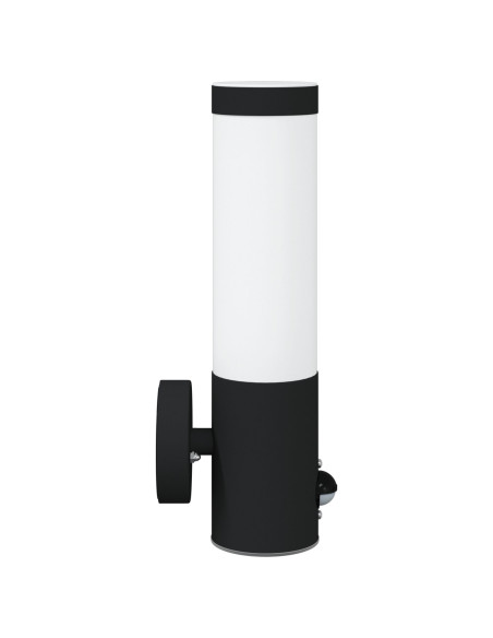 Lampade da esterno  con sensore 2 pezzi Acciaio inossidabile nero IP44