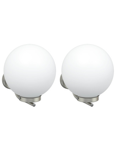Lampada da Parete Esterna 2 pcs Argento 29 x 25 x 33 cm