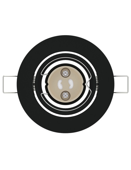 Spotlight 6 pcs Nero 9 x 9 x 2.5 cm Metallo