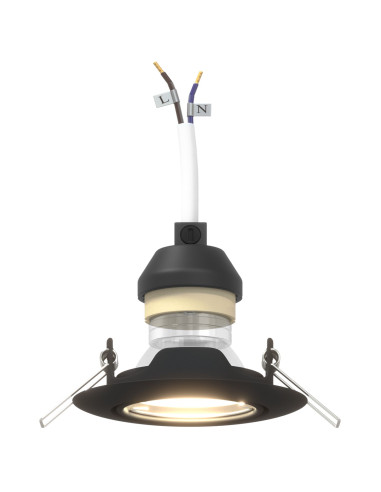 Spotlight 12 pcs Nero 9 x 9 x 2.5 cm Metallo