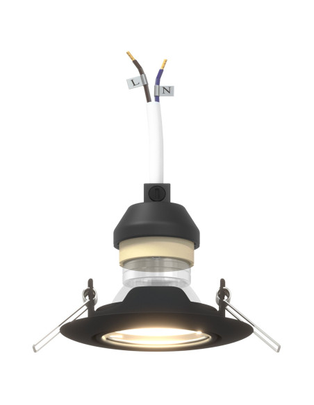 Lampade Set di 12 Nero Plastica, Metallo 9 cm