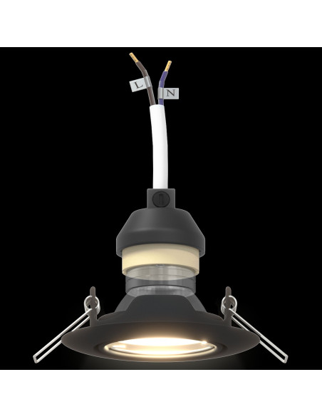 Lampade Set di 12 Nero Plastica, Metallo 9 cm