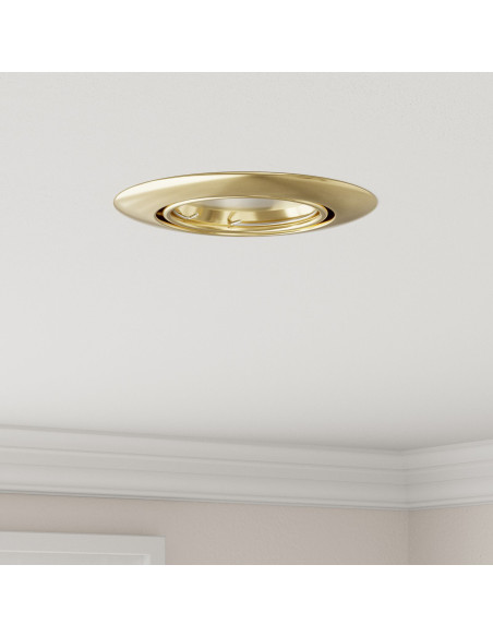 Lampade Set di 6 Oro Metallo 9 cm Moderno Luci Incassate