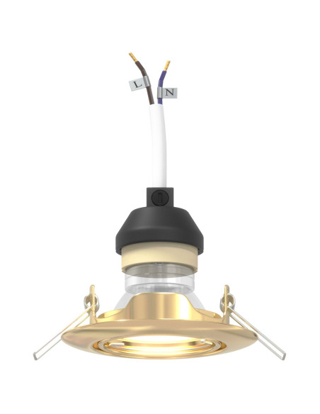 Lampade Set di 6 Oro Metallo 9 cm Moderno Luci Incassate