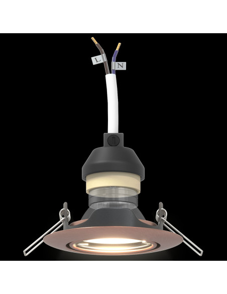 Lampade Set di 6 Rame 9 cm Lampade a Soffitto Incassate Rotonde