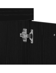 Set di mobili per il bagno 4 pcs Rovere Nero Legno multistrato