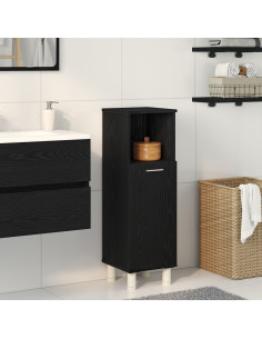 Mobile da Bagno Rovere Nero 30 x 30 x 95 cm Legno multistrato