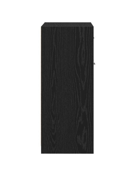 Mobile da Bagno  Nero Rovere 60x33x80 cm Legno Ingegnerizzato