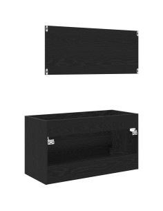 Mobile Lavabo Rovere Nero 90 x 45 x 1.5 cm Legno multistrato