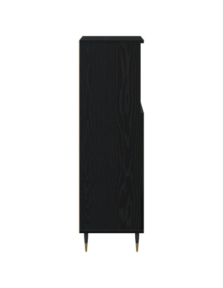 Mobile da bagno  Nero Rovere 30x30x100 cm Legno ingegnerizzato