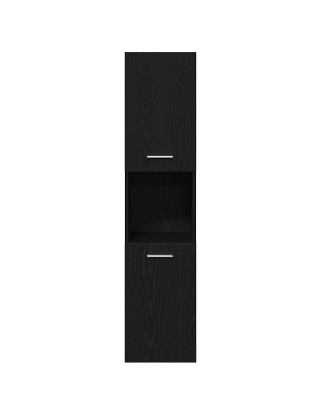 Set Mobili Bagno  Set 3 Pezzi Quercia Nera Legno Ingegnerizzato