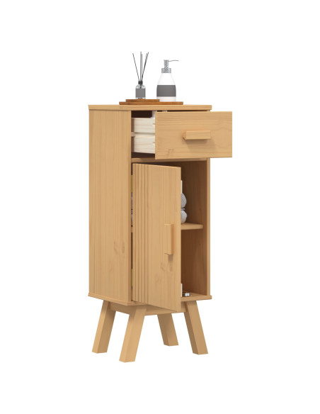Cabinet da bagno  35x30x90 cm in legno massello di pino