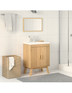 Base Cabinet con lo scaffale Olden Marrone 60 x 40 x 80 cm