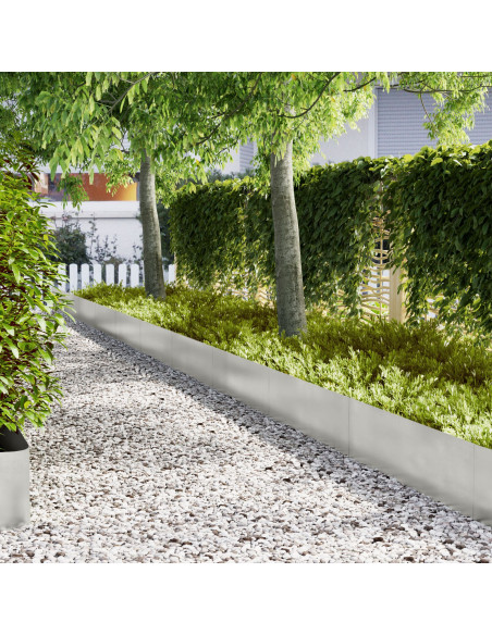 Bordura per Prato 30 pcs Argento 100 x 0.05 x 20 cm