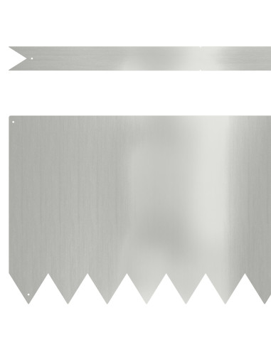 Bordura per Prato 30 pcs Argento 100 x 0.05 x 20 cm