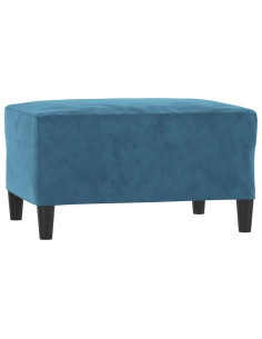 Set di Divani 4 pz con Cuscini Blu in Velluto