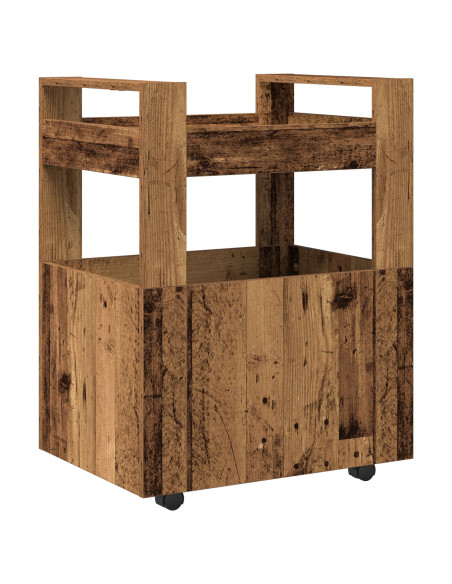 Carrello da Cucina  in Legno Invecchiato 60x45x80 cm in Legno Ingegnerizzato