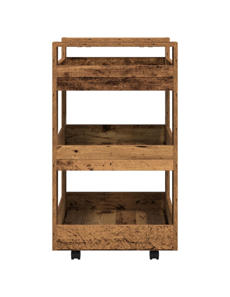 Carrello da Cucina  in Legno Vecchio 60x45x80 cm in Legno Ingegnerizzato