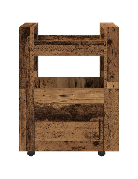 Carrello da Cucina  in Legno Invecchiato 60x45x80 cm in Legno Ingegnerizzato