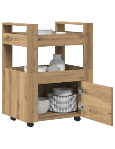 Carrello da Cucina rovere artigianale 60 x 45 x 80 cm