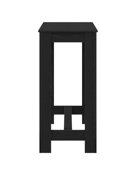 Tavolo da Bar Nero Rovere 102x50x103,5 cm in Legno Ingegnerizzato