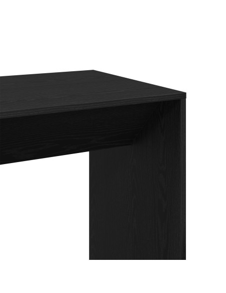 Tavolo da Bar Nero Rovere 51x50x103,5 cm Legno Ingegnerizzato