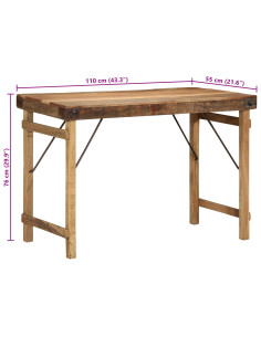 Tavolo da pranzo Marrone 110 x 55 x 76 cm