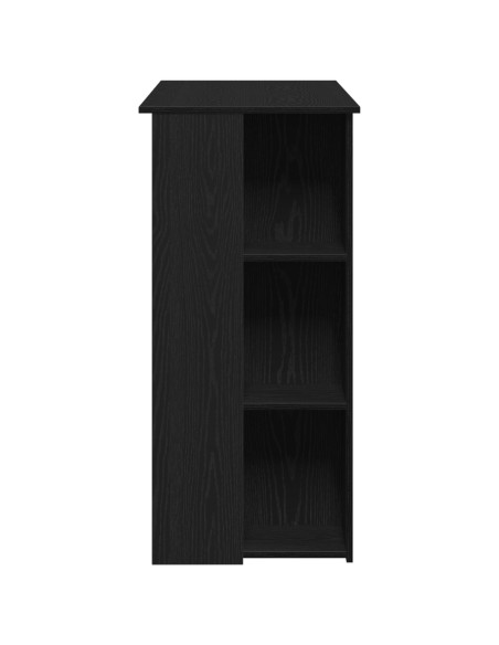 Tavolo da Bar con Ripiano - Rovere Nero, 102x50x103.5 cm, Realizzato in Legno Ingegnerizzato