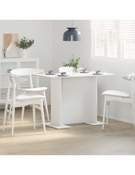 Tavolo da pranzo  Bianco 110x60x75 cm in legno ingegnerizzato