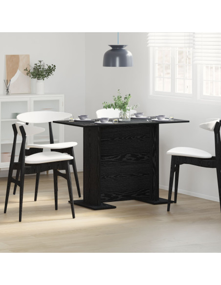 Tavolo da pranzo  Nero Rovere 110x60x75 cm Legno ingegnerizzato