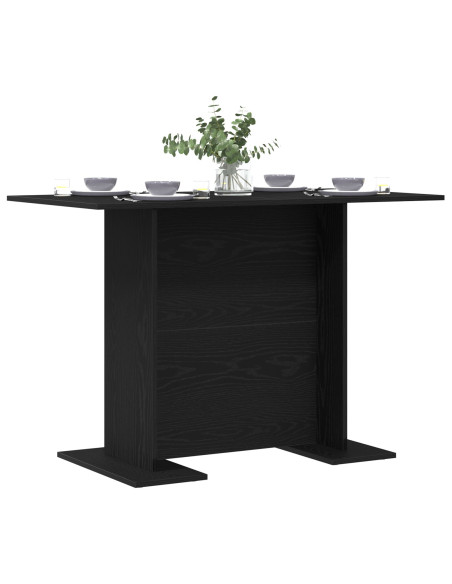 Tavolo da pranzo  Nero Rovere 110x60x75 cm Legno ingegnerizzato