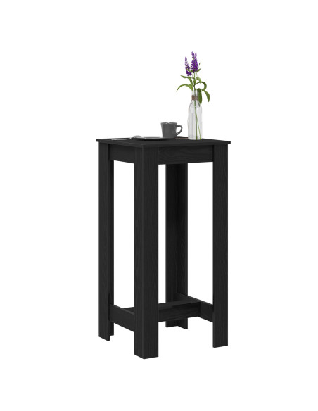 Tavolo bar  in legno ingegnerizzato nero 51x50x103,5 cm