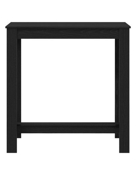 Tavolo da Bar Nero Rovere 102x50x103,5 cm in Legno Ingegnerizzato
